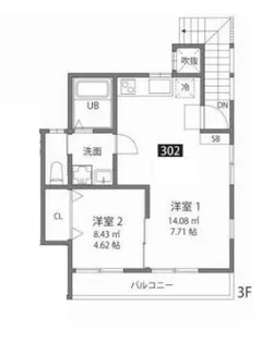 心葉テラス戸越【3階】の間取り