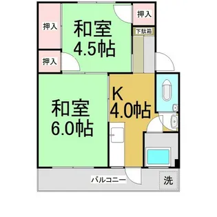 華原ハイツ名港【2階】の間取り