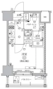 クオリタス南大井【6階】の間取り
