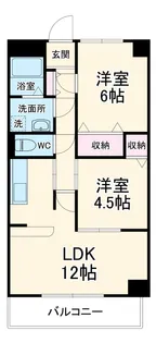 グランドゥール瑞穂【302号室】の間取り
