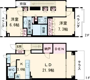 瀬田の杜 Garden&Terrace C棟【1階】の間取り