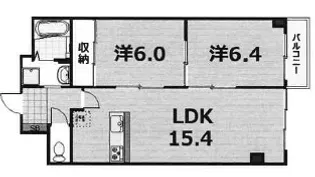 第45長栄シャルト五条【5階】の間取り