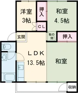 富士見町住宅25号棟【505号室】の間取り