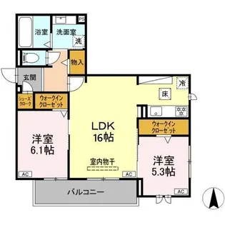 江向PARK【301号室】の間取り