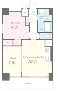 カサ・フェリーチェ【7階】の間取り