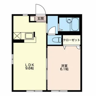 メゾン川田A【1階】の間取り