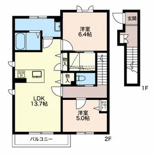 Villace B【202号室】の間取り