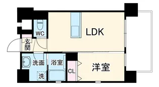 ALZA北堀江【201号室】の間取り