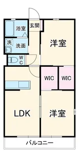 ヴェルレーヌB【201号室】の間取り