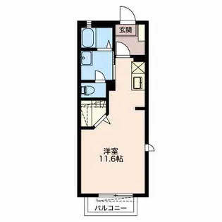 シャルマン・エス【202号室】の間取り