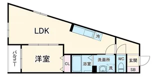 the GARDEN 金山【302号室】の間取り