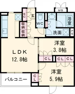 nido SAKURAGAOKA【4階】の間取り
