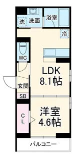 フラクタス南林間【3階】の間取り
