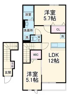 LUXE queen【202号室】の間取り