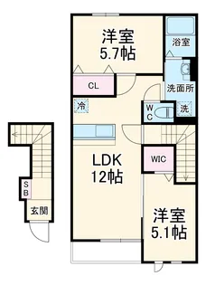 LUXE queen【203号室】の間取り