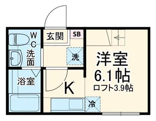 ハーミットクラブ日吉Ⅱ【2階】の間取り