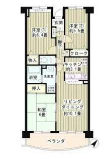 クレール仙川【3階】の間取り