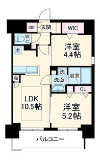 アーバネックス梅田中崎町II【7階】の間取り