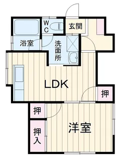 サンビレッジ【201号室】の間取り