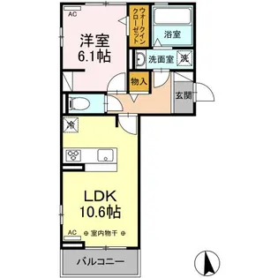 シャルマン・ペッシェⅡ【303号室】の間取り