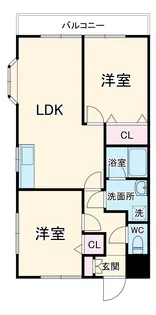 セルアーモ稲葉Ⅱ【2階】の間取り