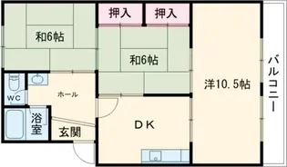 末広ハイツ【202号室】の間取り