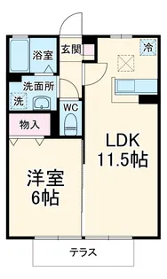 コンフォート石和【1階】の間取り