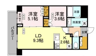 ロイジェント西新井【2階】の間取り
