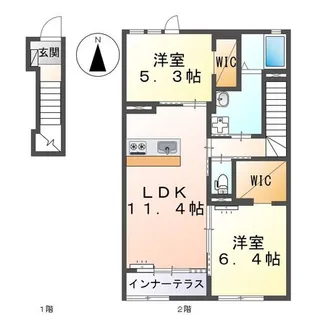 エスポワールA【1階】の間取り