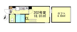 Mighty武蔵中原【202号室】の間取り