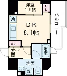 KDXレジデンス本蓮沼【8階】の間取り