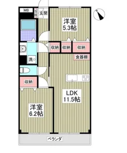 グランドマンション【3階】の間取り