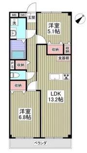 グランドマンション【303号室】の間取り