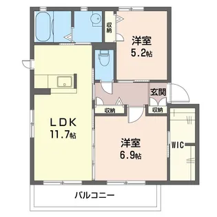 カトリーヌE【1階】の間取り