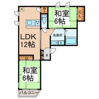 ファミール森後【5階】の間取り