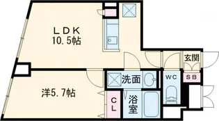 G.T.A. 中野坂上【402号室】の間取り