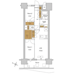 RJRプレシア東十条ガーデン【10階】の間取り
