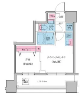 クレヴィアリグゼ日暮里【4階】の間取り