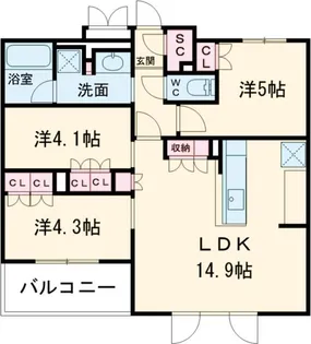 nido SAKURAGAOKA【4階】の間取り