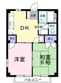 ハッピーハイツ【1階】の間取り