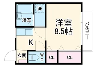 手島コーポ【2階】の間取り