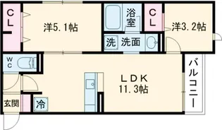 D-PRECIOUS高野台【202号室】の間取り