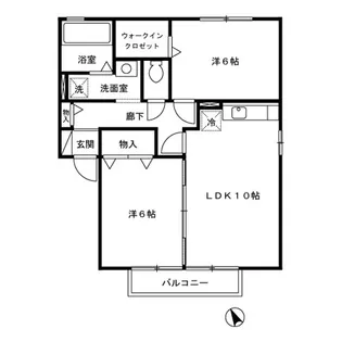 ブレジオ・カーム A【2階】の間取り