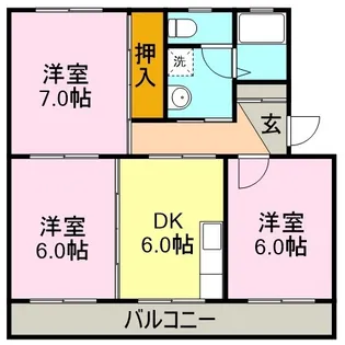 AIRLIX松岡 B【101号室】の間取り