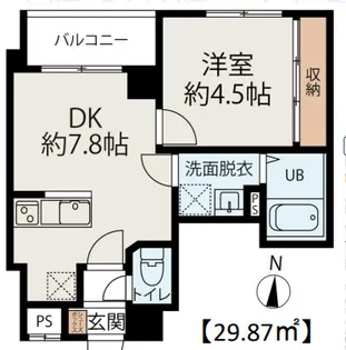 CONNECT PARK HILLS 千葉中央【8階】の間取り