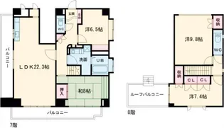 アサヒビル【7階】の間取り
