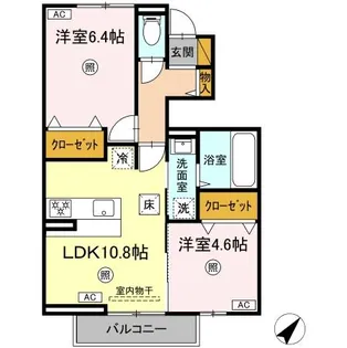 フォレストウッド A棟【1階】の間取り