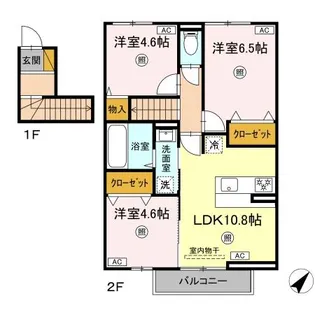 フォレストウッド A棟【2階】の間取り