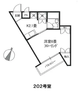 パストラルマンションMⅢ【202号室】の間取り