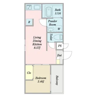 MOVE中村公園KRONE【203号室】の間取り